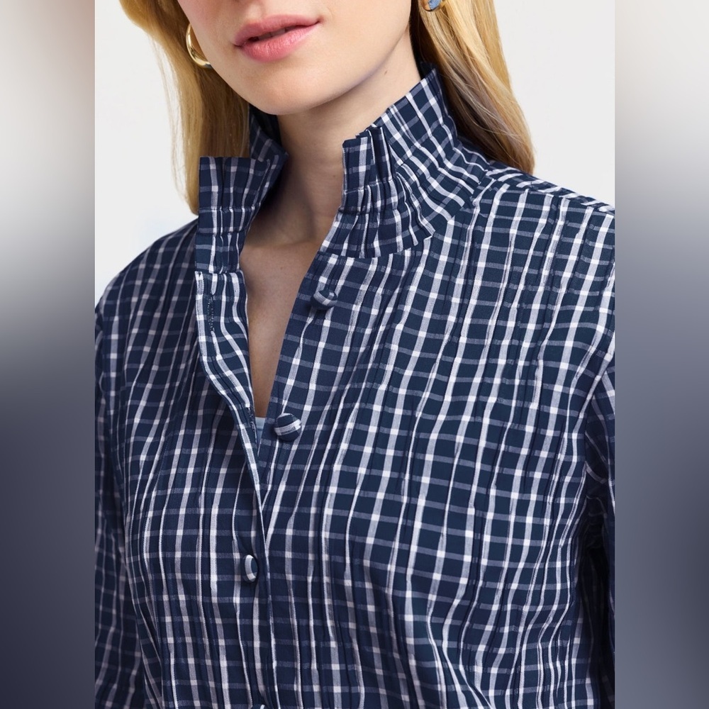 NWOT Foxcroft Carolina Crinkle 3/4 Sleeve Shirt - Picture 15 of 16
